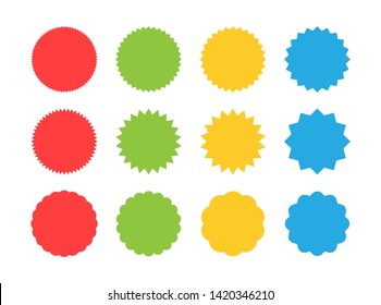 Big set of starburst sale sticker label. Sunburst price tag discount sticker, shopping, sale, special offer badges. Retro style. Label. Vector illustration.