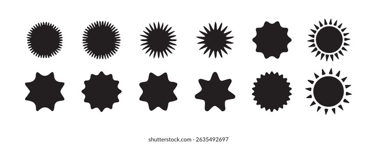 big set of sun web icons - vector design elements. Summer, sunlight, nature, sky. Vector illustration eps 10