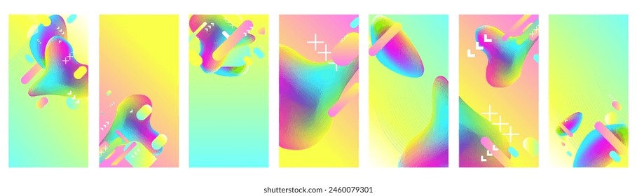 Grandes superficies cubiertas fondos Nuevos brillantes jugosos verano abstracto fluido creativo Anuncio, colores de neón brillante de moda con líneas dinámicas