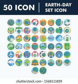 Big set of symbols of ecology and alternative energy. 