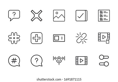 Big set of symbols line icons. Vector illustration isolated on a white background. Premium quality symbols. Stroke vector icons for concept or web graphics. Simple thin line signs. 