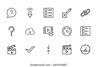 Big set of symbols line icons. Vector illustration isolated on a white background. Premium quality symbols. Stroke vector icons for concept or web graphics. Simple thin line signs. 