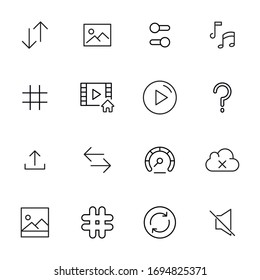 Big set of symbols line icons. Vector illustration isolated on a white background. Premium quality symbols. Stroke vector icons for concept or web graphics. Simple thin line signs. 