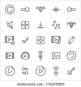 Big set of symbols line icons. Vector illustration isolated on a white background. Premium quality symbols. Stroke vector icons for concept or web graphics. Simple thin line signs. 
