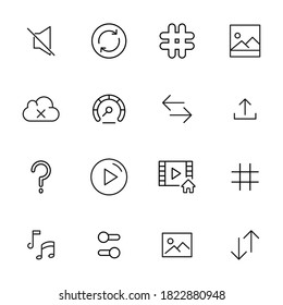 Big set of symbols line icons. Vector illustration isolated on a white background. Premium quality symbols. Stroke vector icons for concept or web graphics. Simple thin line signs.