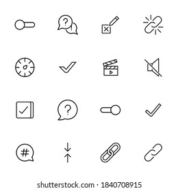 Big set of symbols line icons. Vector illustration isolated on a white background. Premium quality symbols. Stroke vector icons for concept or web graphics. Simple thin line signs.