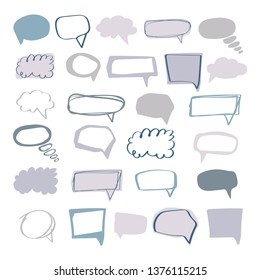Big set think & talk speech bubbles for messages.  