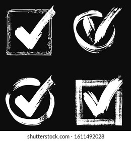 Big set of tick and cross signs. Confirmation. Acceptance symbol for your web site design, logo, app, UI Vector EPS 10. Sign ok and confirm, tick check mark confirm illustration. Vector illustration.
