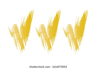 Big set of tick and cross signs. Down Arrow Vector Icon.