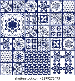 Big set of tiles background. For wallpaper, backgrounds, decoration for your design, ceramic, page fill and more. 