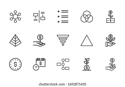 Big set of time management line icons. Vector illustration isolated on a white background. Premium quality symbols. Stroke vector icons for concept or web graphics. Simple thin line signs. 