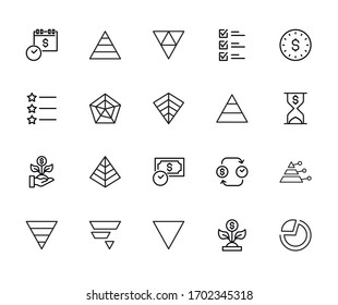 Big set of time management line icons. Vector illustration isolated on a white background. Premium quality symbols. Stroke vector icons for concept or web graphics. Simple thin line signs. 