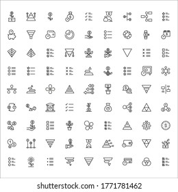 Big set of time management line icons. Vector illustration isolated on a white background. Premium quality symbols. Stroke vector icons for concept or web graphics. Simple thin line signs. 