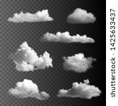 Big set of transparent clouds.