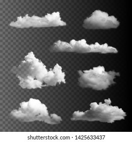Big set of transparent clouds. - Shutterstock ID 1425633437