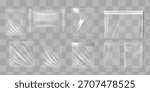 Big Set Of Transparent Empty Plastic Packaging. EPS10 Vector illustration