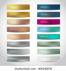 Big set of trendy vector banners templates or website headers. Vector banners for your design