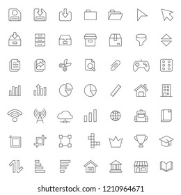 big set of ui - ux icons vector design with simple outline and modern style, editable stroke
