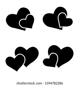 Big set of various heart templates. Different hearts collection.  heart