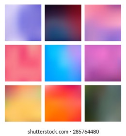 Big set of vector blurred backgrounds. The collection covers for your projects. Colored meshes for presentations and web projects.