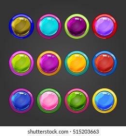 Big set of vector circle web button