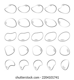 Big set vector colored blots, spots,  stain, isolated backgrounds for text