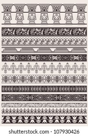 Big Set Of Vector Decorative Border Lines