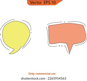 Big Set of vector flat colorful speech bubble shaped banners, price tags, stickers, posters, badges. A collection of vector speech and thought communication bubble.