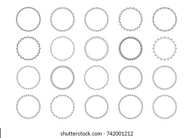  Big set of vector graphic circle frames for design