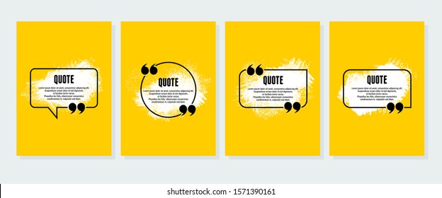 big set of vector grunge quote decoration labels for web and paper publishing