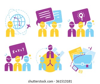 Big set Vector icons business and finance. Illustration