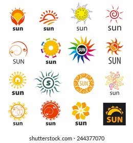 big set of vector icons sun