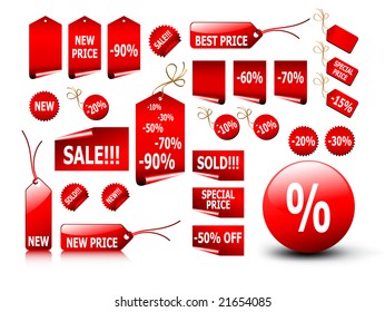 big set of vector price tags - you can use it for any sale time or seasons