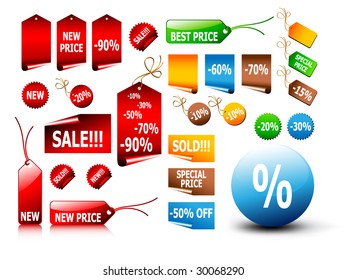 big set of vector price tags - you can use it for any sale time or seasons