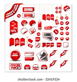 big set of vector price tags & labels- you can use it for any sale time or seasons