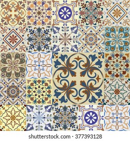 Big set of vector tiles background. For wallpaper, backgrounds, decoration for your design, ceramic, page fill and more. 