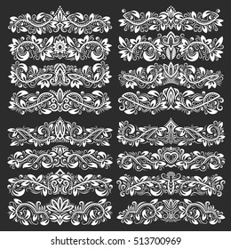 Big set of vintage decorative elements