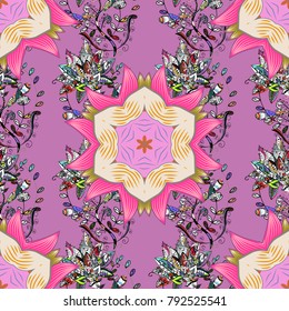 Big set of watercolor floral elements. Can be used for cards, invitations, save the date cards and many more. Vector cute watercolor seamless flower pattern.