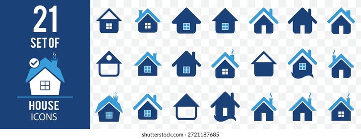  Big Set of Web home icon set for websites and apps. Simple house symbol. Flat real estate sign. Main page pictogram in filled, thin line, outline and stroke style. Isolated illustration Home flat icon set vector illustration. Simple monochrome house icon set On Transparent Background. EPS 10.