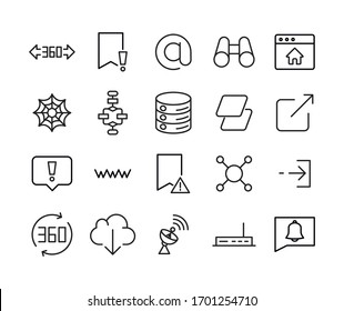 Big set of web line icons. Vector illustration isolated on a white background. Premium quality symbols. Stroke vector icons for concept or web graphics. Simple thin line signs. 