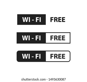 Big set of wireless and wifi icons. Free WiFi zone. Communication Symbols. Best collection. Vector Illustration.