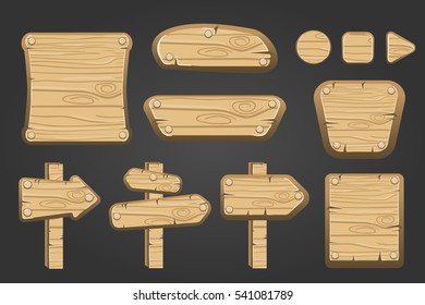 Big set of wooden boards