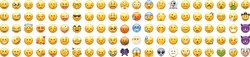 Big Set Of Yellow Emoji. IOS Emoji, Emoticons. WhatsApp Emoji. Funny Emoticons Faces With Facial Expressions.