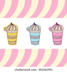 Big shake with cream and lemon