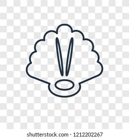 Big Shell concept vector linear icon isolated on transparent background, Big Shell concept transparency concept in outline style
