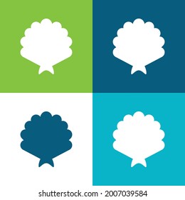 Big Shell Flat four color minimal icon set