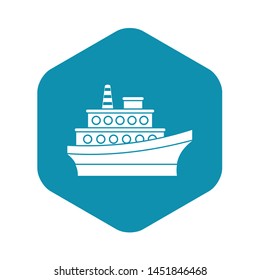 Big ship icon. Simple illustration of big ship vector icon for web