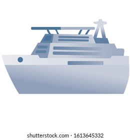 big ship, isolated object on a white background,