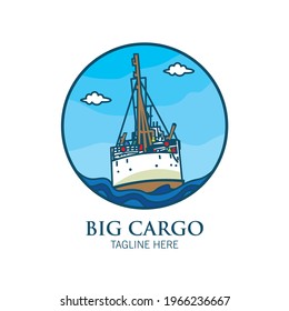 Big Ship logo design, perfect for cargo service and vacation service logo