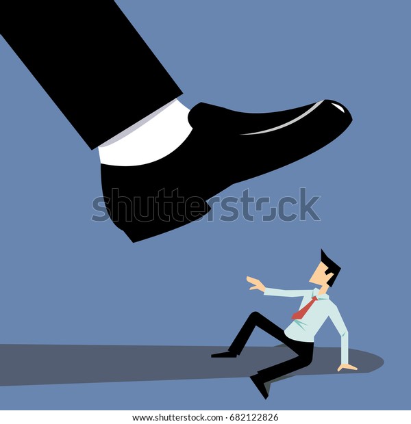 Big Shoes Stepping On Business Manconcept Stock Vector (Royalty Free ...